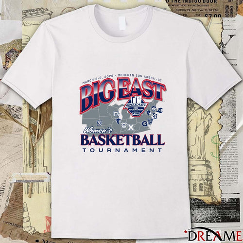 2026 Bigeast Women’s Basketball Tournament March 6-9,2026 Mohegan Sun Arena CT t-shirt