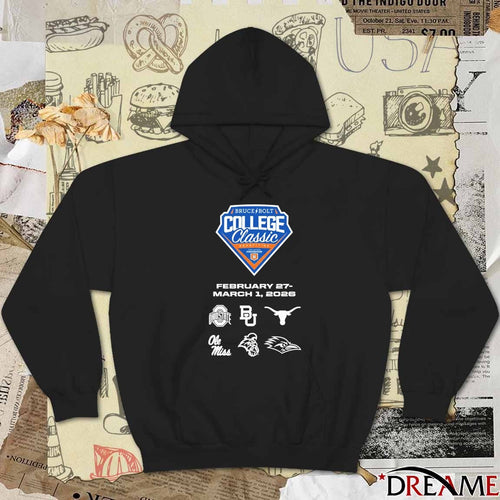 2026 Bruce Bolt College Classic February 27 – March 1 Ohio State, Baylor, Texas, Ole Miss, Coastal Carolina, and UTSA Logos t-shirt