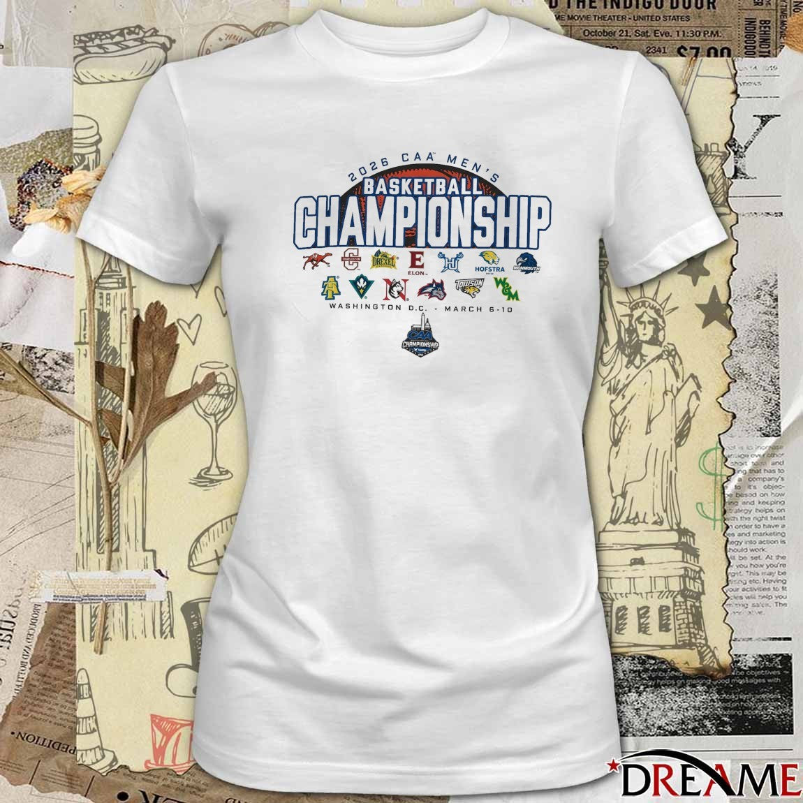 2026 CAA Men’s Basketball Championship Washington, D.C March 6-10, 2026 t-shirt