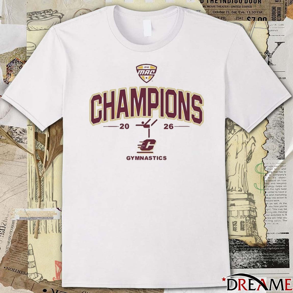 2026 Central Michigan Chippewas MAC Gymnastics Champions t-shirt