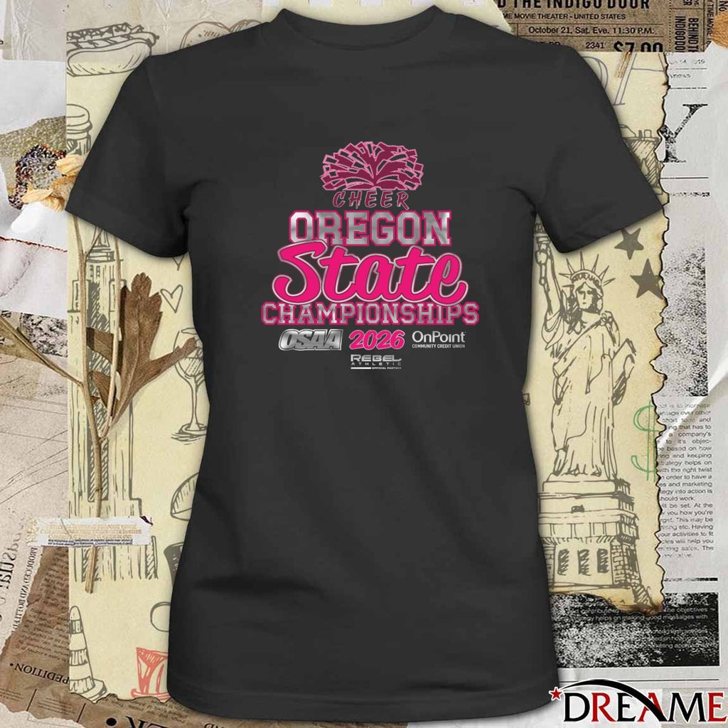 2026 Cheer Oregon State Championships Logo t-shirt