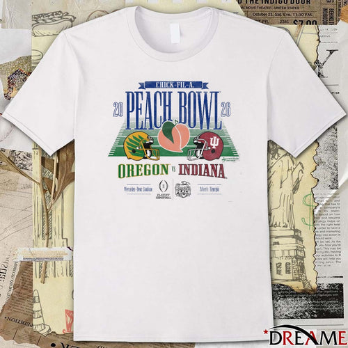 2026 Chick-fil-A Peach Bowl 2-Team Oregon Vs Indiana Atlanta Georgia Hthr t-shirt