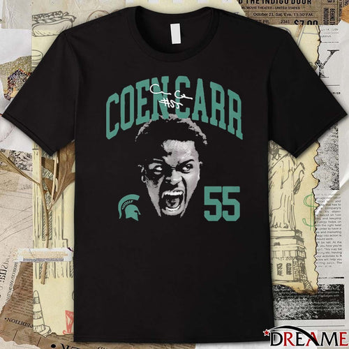 2026 Coen Carr Michigan State Spartans Basketball NIL Graphic Player Signature t-shirt