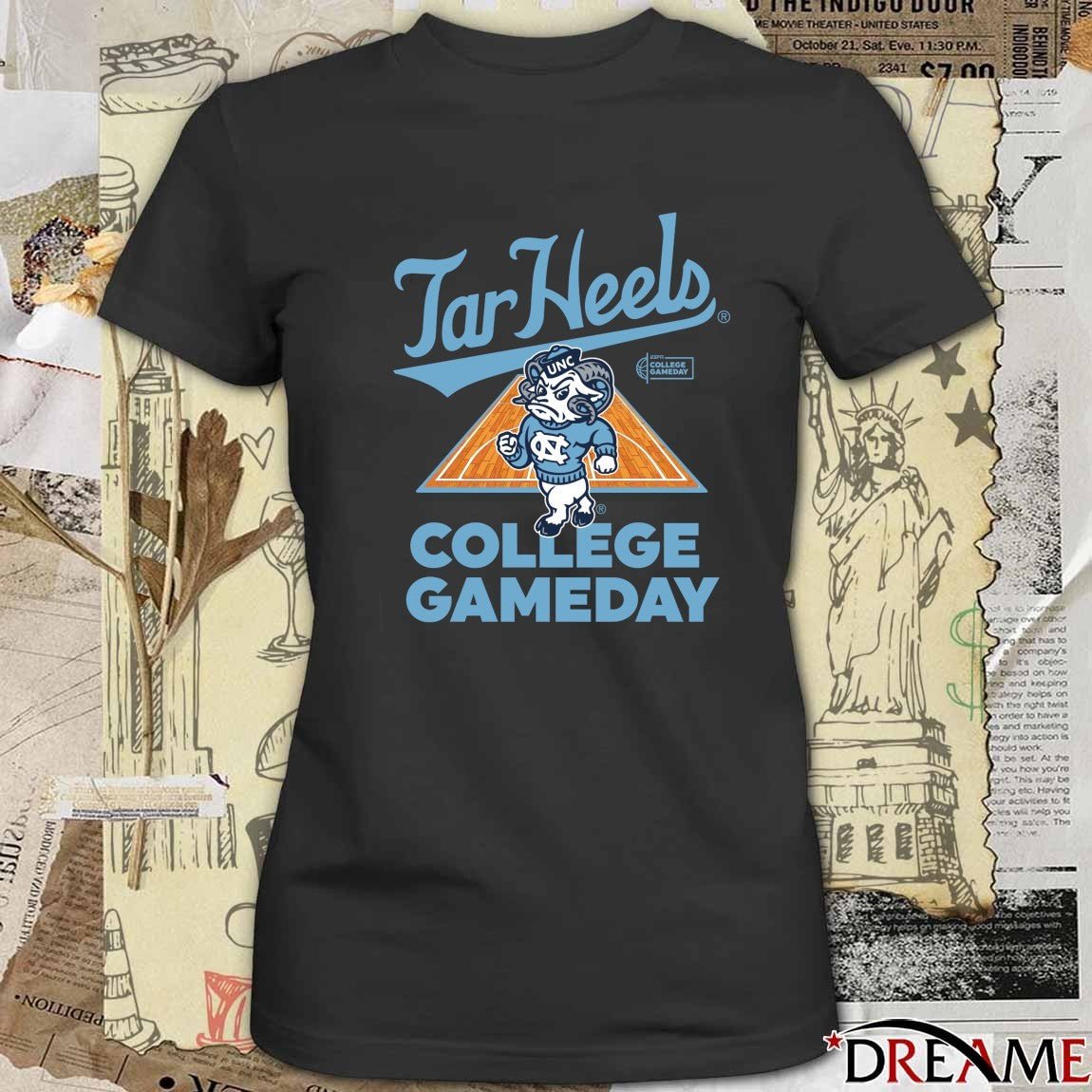2026 College Gameday UNC Tarheels Basketball Mascot t-shirt