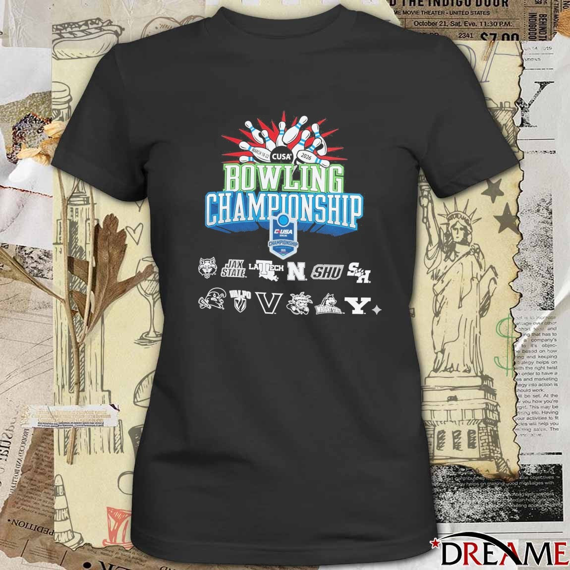 2026 Cusa Bowling Championship Tournament March 18-22, 2026 All Team Logo t-shirt