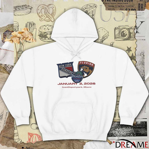2026 Discover NHL Winter Classic Florida Panthers and New York Rangers January 2 loanDepot park Miami Logo t-shirt
