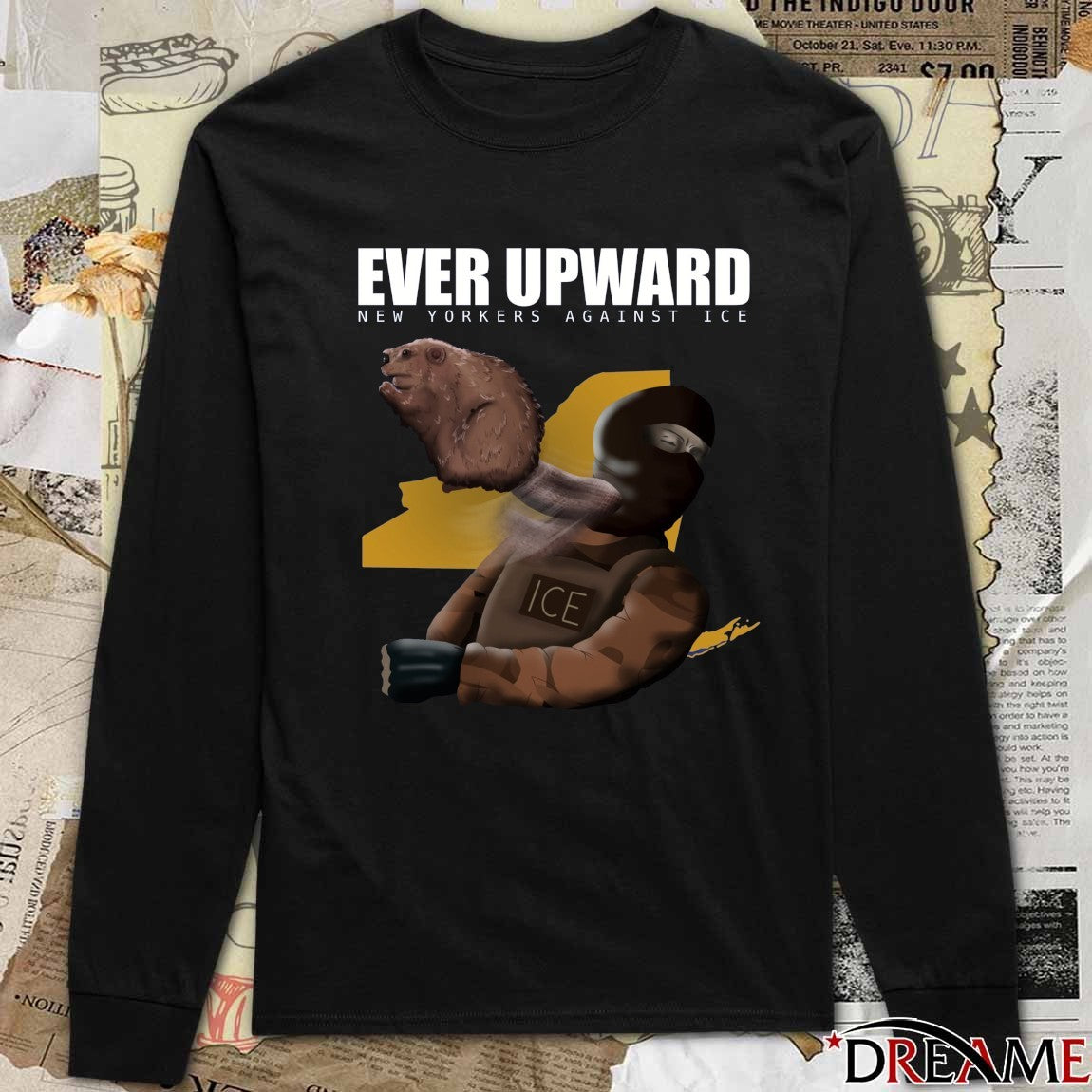 2026 Ever Upward New Yorkers Against ICE t-shirt