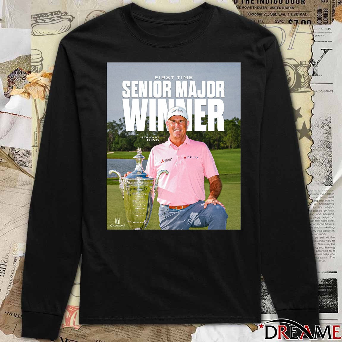 2026 First Time Senior Major Winner Stewart Cink PGA TOUR Poster t-shirt