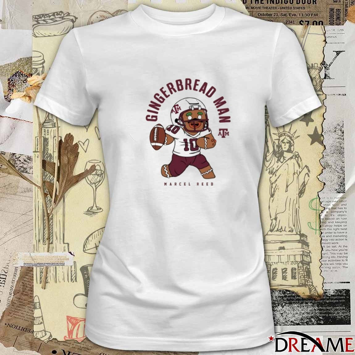 2026 Gingerbread Man Marcel Reed Texas A&M NCAA Football t-shirt