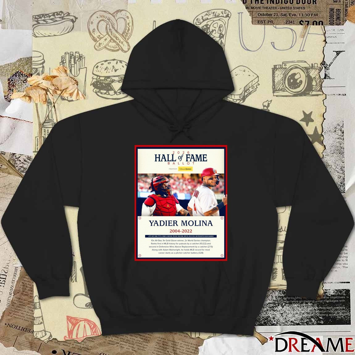 2026 Hall Of Fame Ballot Yadier Molina 2004-2022 Poster t-shirt
