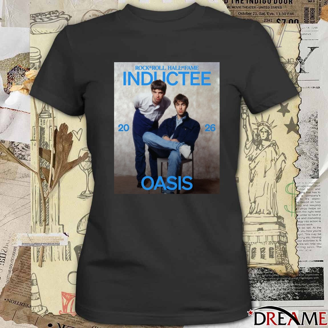 2026 Inductee Rock & Roll Hall of Fame Oasis Poster t-shirt