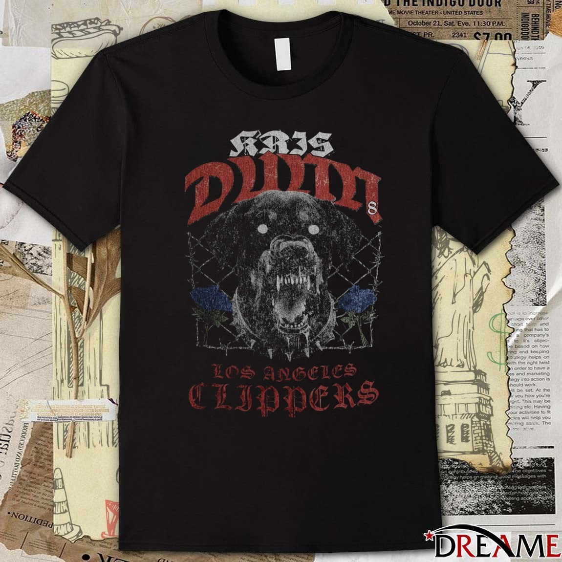 2026 Kris Dunn Los Angeles Clippers Dog t-shirt