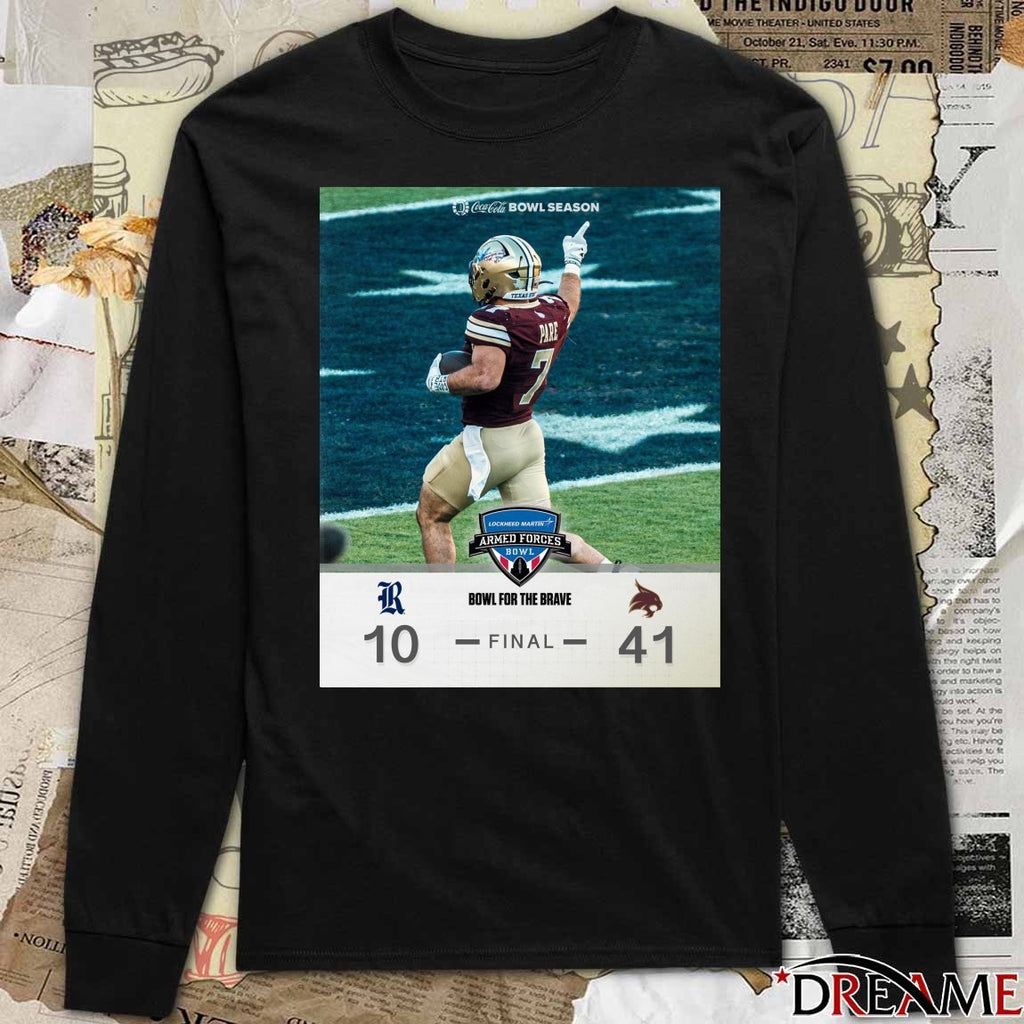 2026 Lockheed Martin Armed Forces Bowl Rice Owls Vs Bobcats Final Score 10 – 41 Poster t-shirt