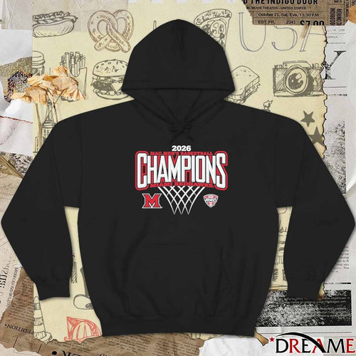 2026 MAC Men’s Basketball Regular Season Champions Miami RedHawks Black t-shirt