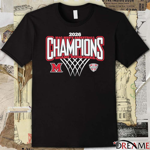 2026 MAC Men’s Basketball Regular Season Champions Miami RedHawks Black t-shirt