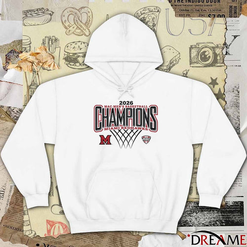 2026 MAC Men’s Basketball Regular Season Champions Miami RedHawks White t-shirt