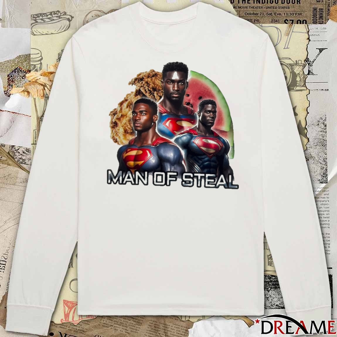 2026 Man of Steal Black Superman Characters Meme Bruhtees t-shirt