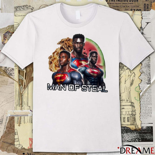 2026 Man of Steal Black Superman Characters Meme Bruhtees t-shirt