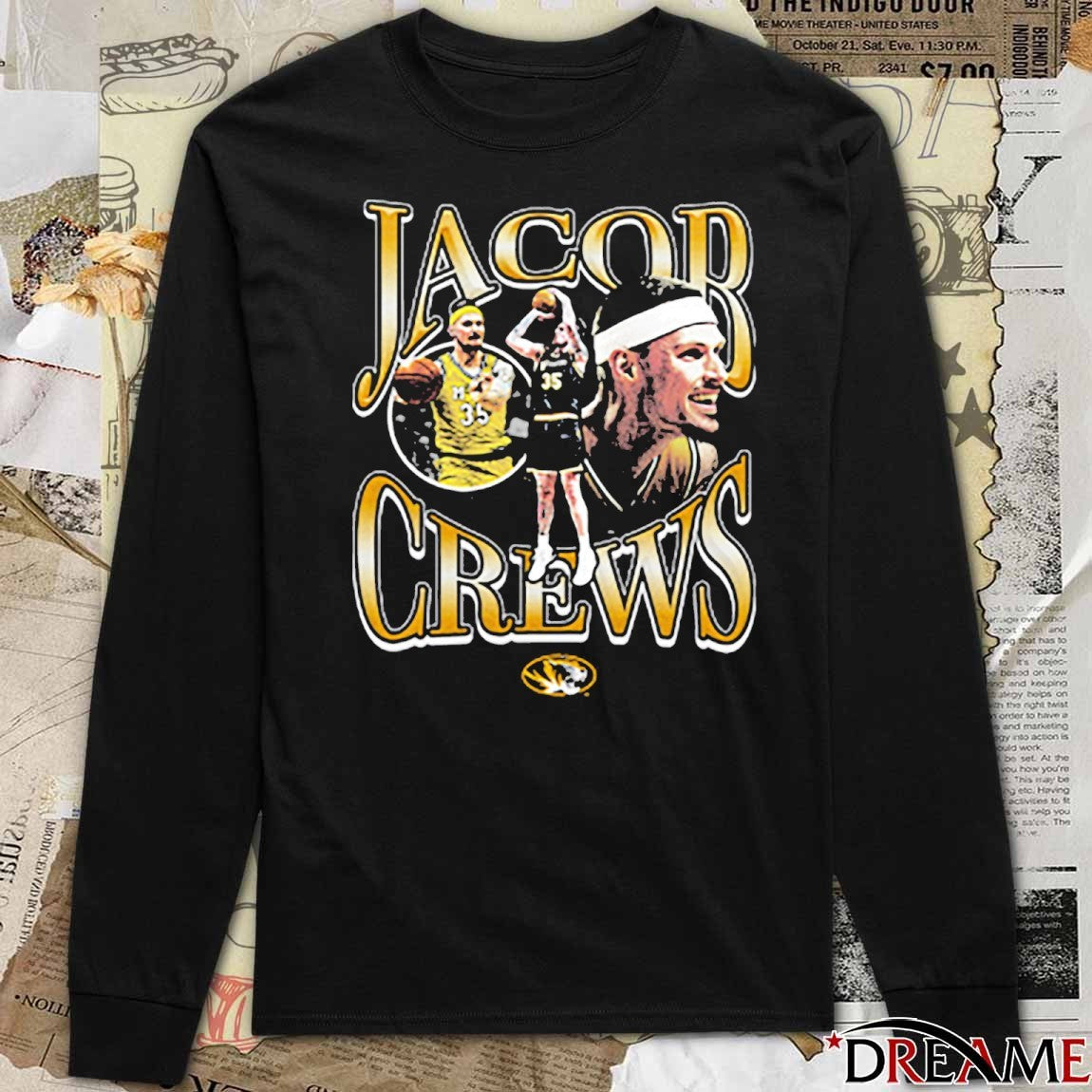 2026 Mizzou Tigers NIL Jacob Crews Basketball Player t-shirt