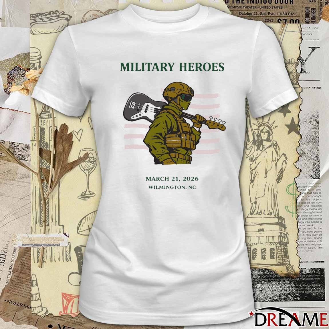 2026 Music For Military Heroes March 21 2026 Wilmington NC t-shirt