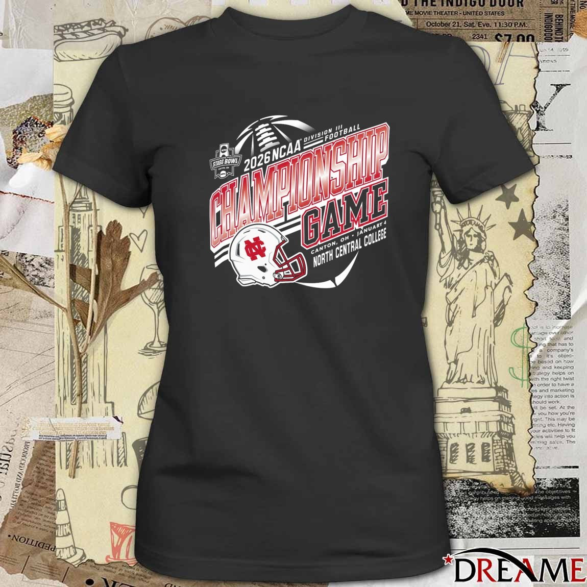 2026 NCAA Division III Football Championship Game Canton OH January 4 North Central College Cardinals t-shirt