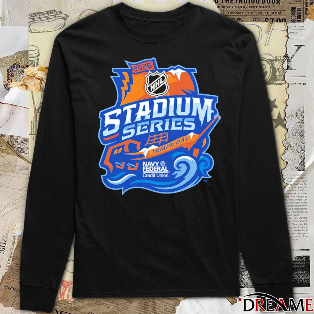 2026 NHL Stadium Series Tampa Bay Navy Federal Credit Union Logo t-shirt