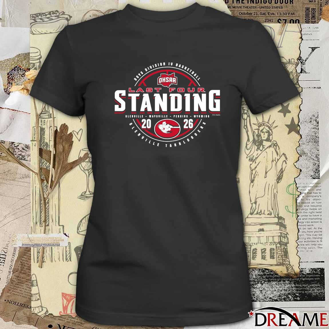 2026 OHSAA Boys Basketball D4 Last Four Standing Glenville Tarblooders t-shirt