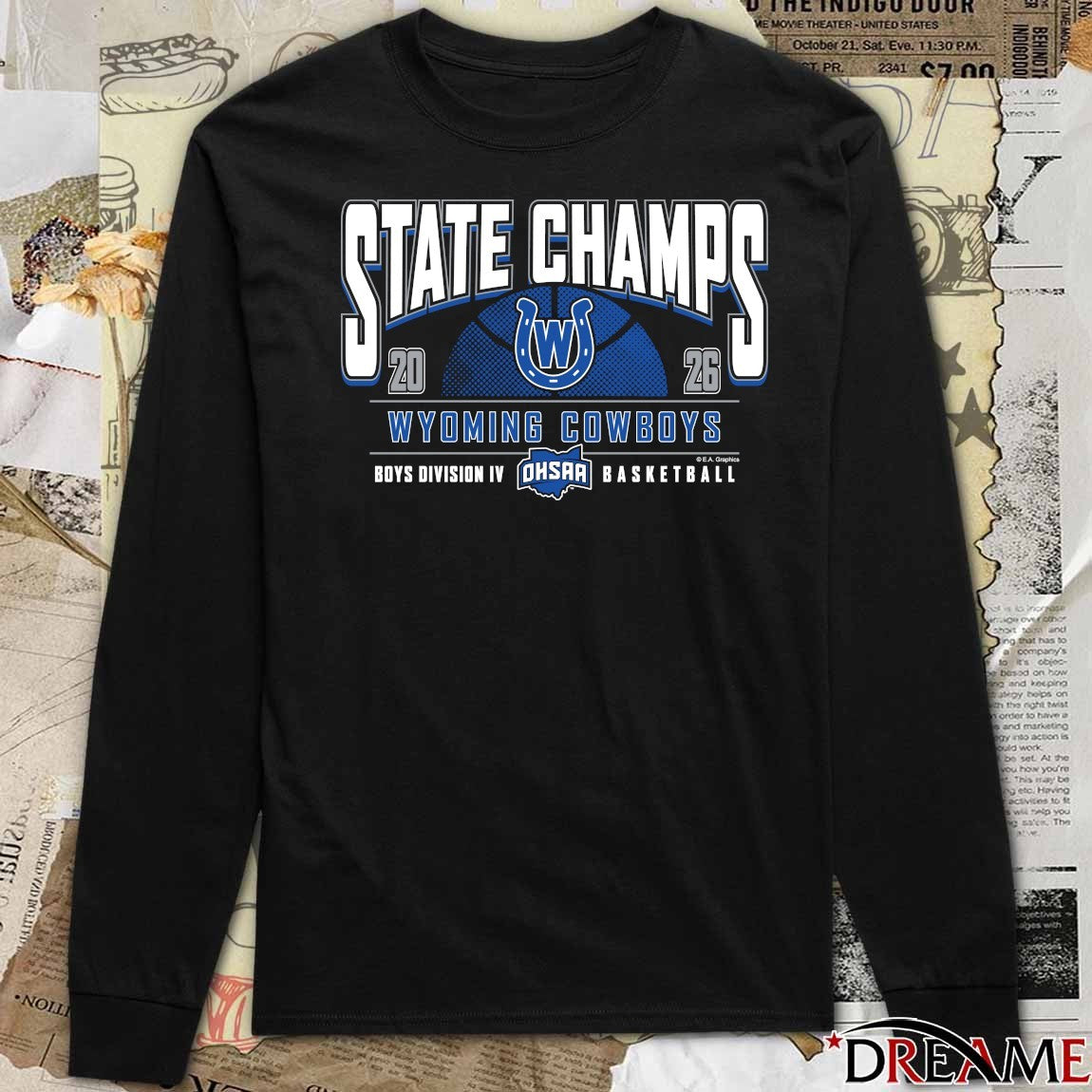 2026 OHSAA Boys Basketball D4 State Champions Wyoming Cowboys t-shirt