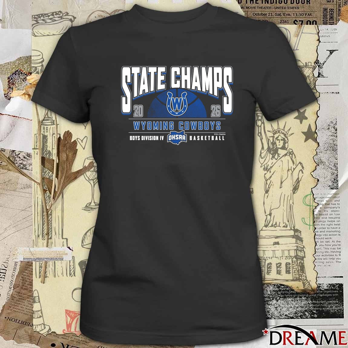 2026 OHSAA Boys Basketball D4 State Champions Wyoming Cowboys t-shirt