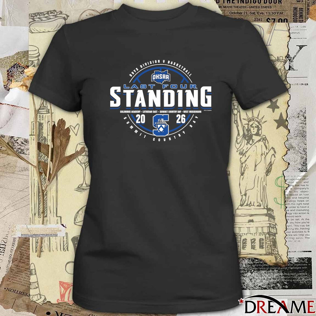 2026 OHSAA Boys Basketball D5 Last Four Standing Summit Country Day t-shirt