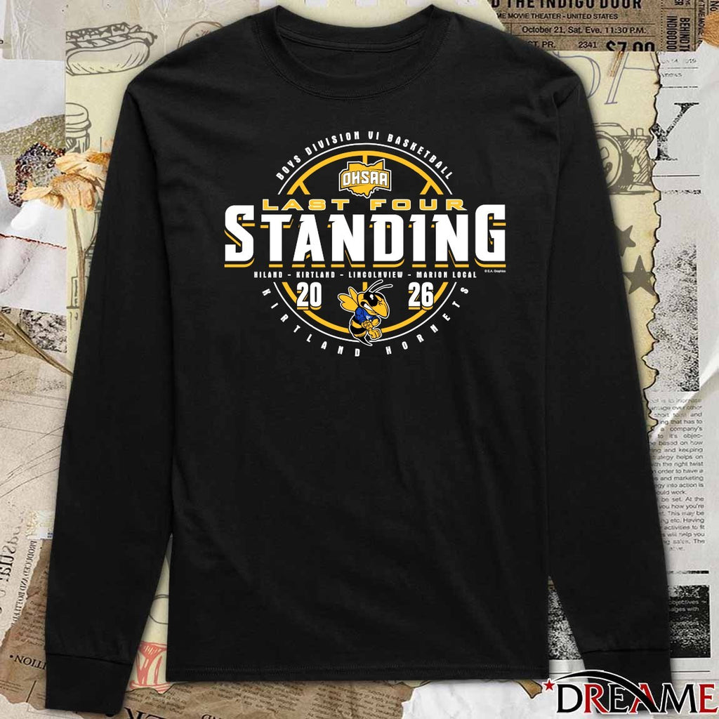 2026 OHSAA Boys Basketball D6 Last Four Standing Kirtland Hornets t-shirt