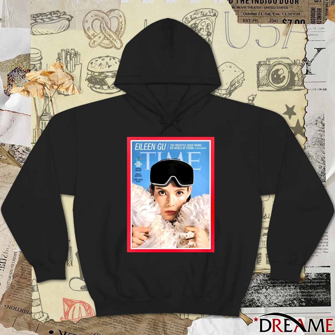 2026 Olympic Eileen Gu The Freestyle Skier Taking The World By Storm By Sean Gregory Time Poster t-shirt