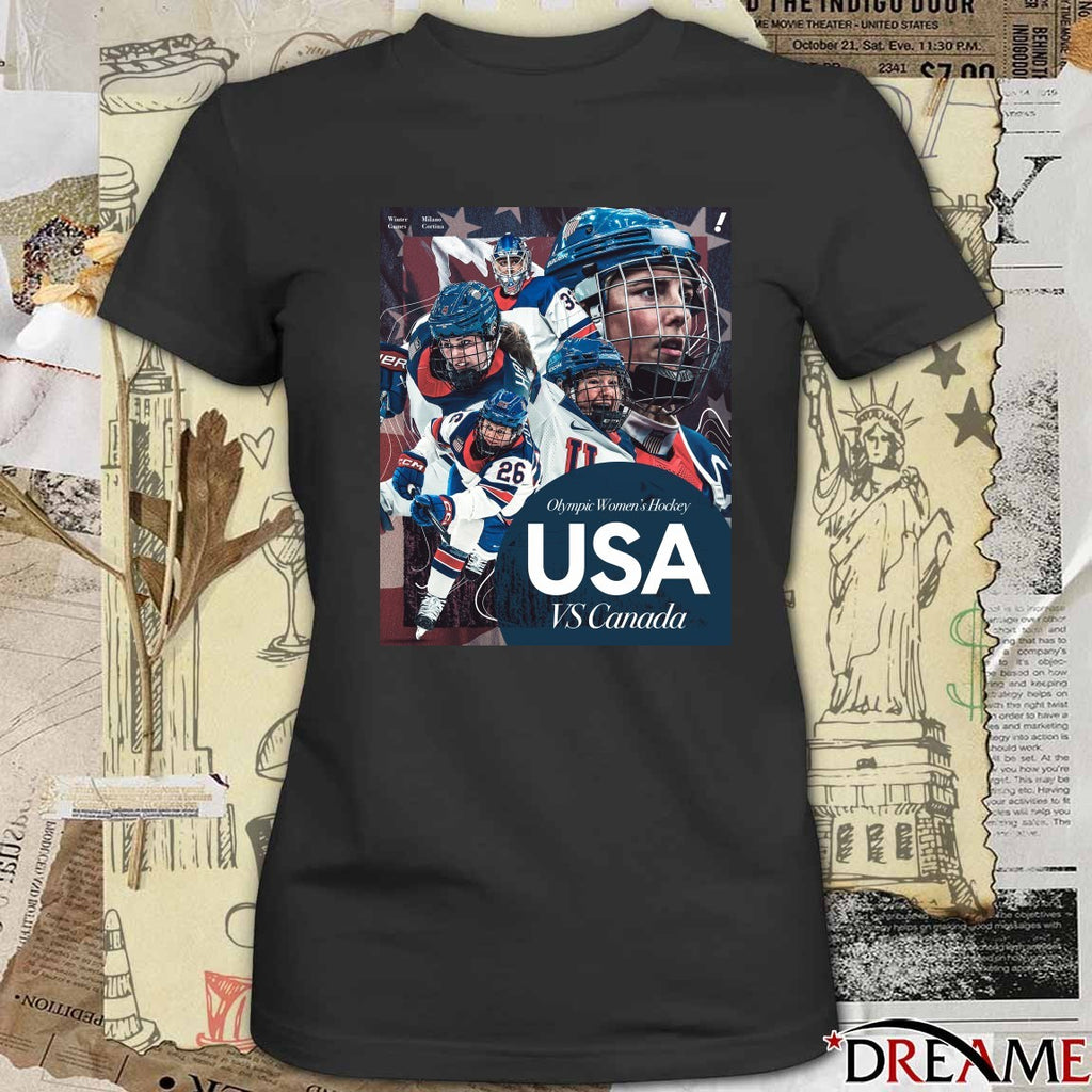 2026 Olympic Women’s Hockey Team USA Vs Team Canada Poster t-shirt