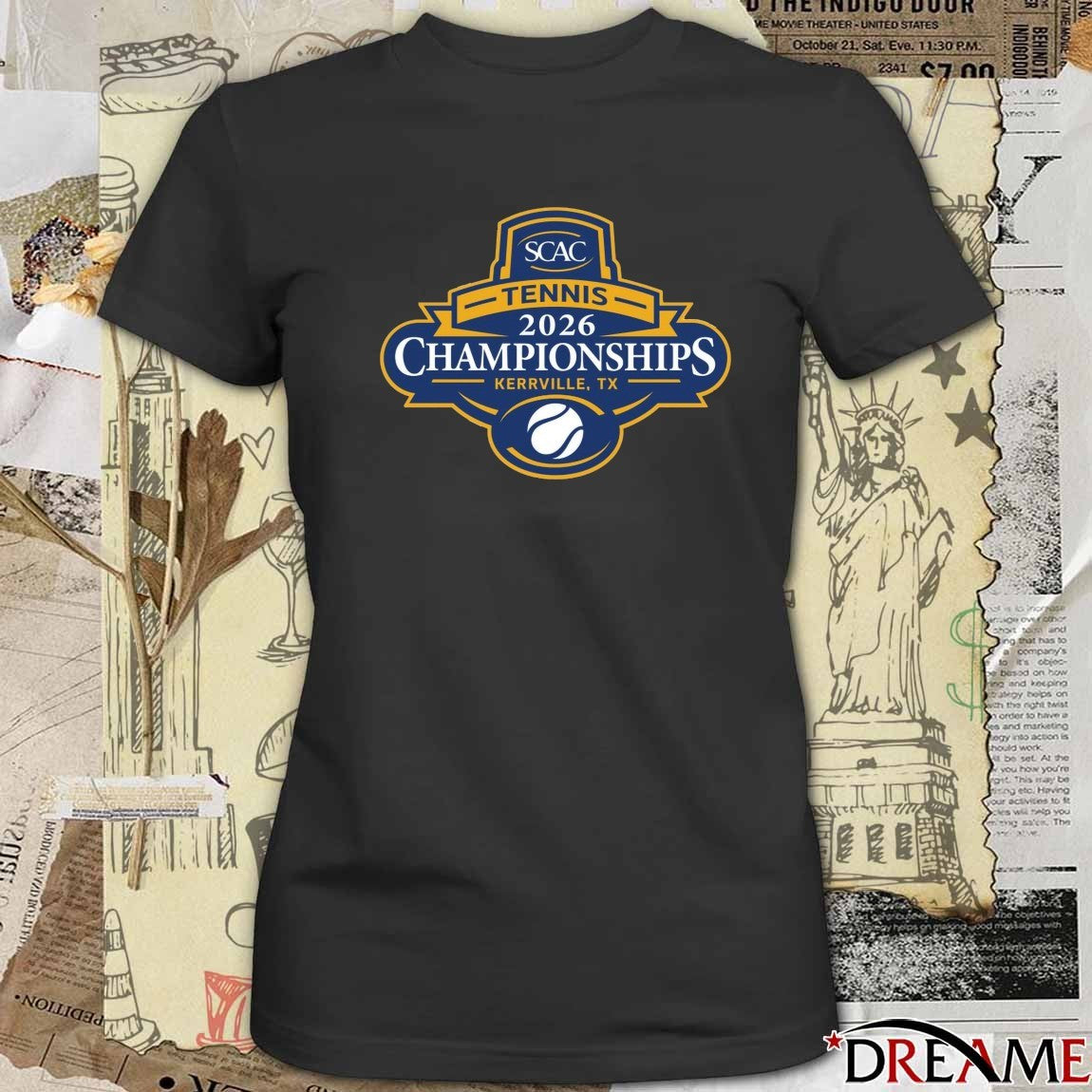 2026 Southern Collegiate Athletic Conference SCAC Tennis Championships Kerrville, TX t-shirt