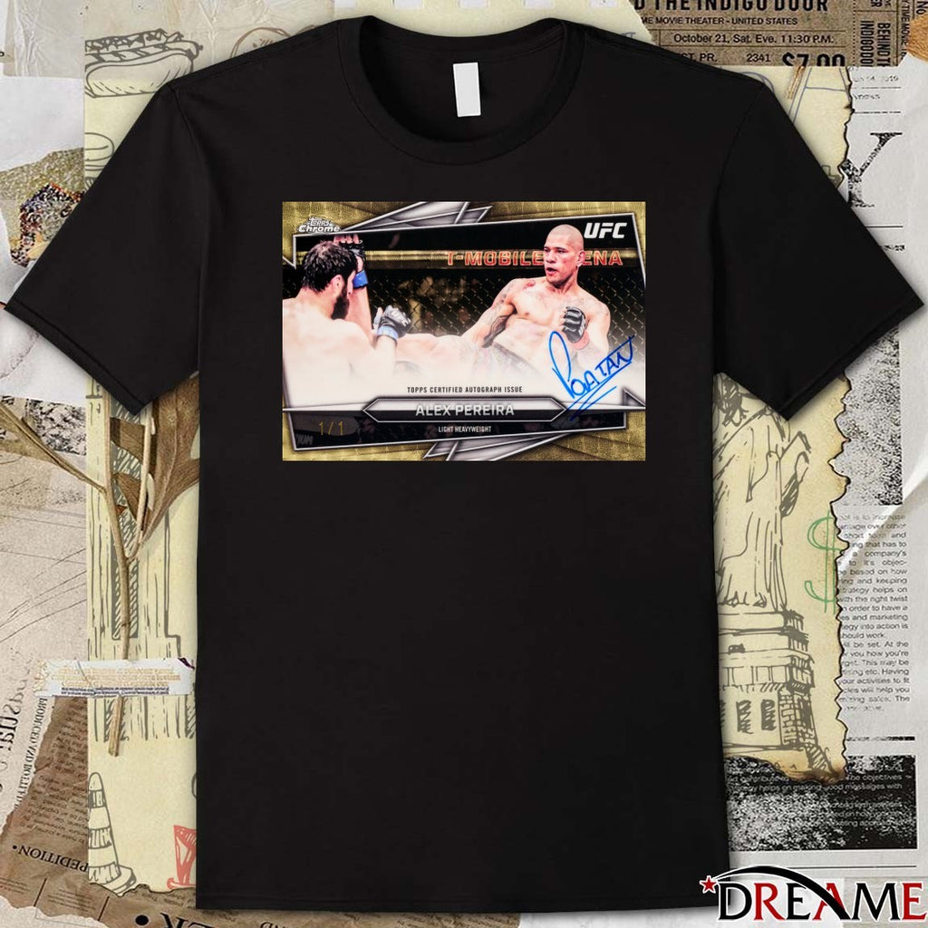 2026 Topps UFC Certified Autograph Issue Alex Pereira Light Heavyweight Signature t-shirt