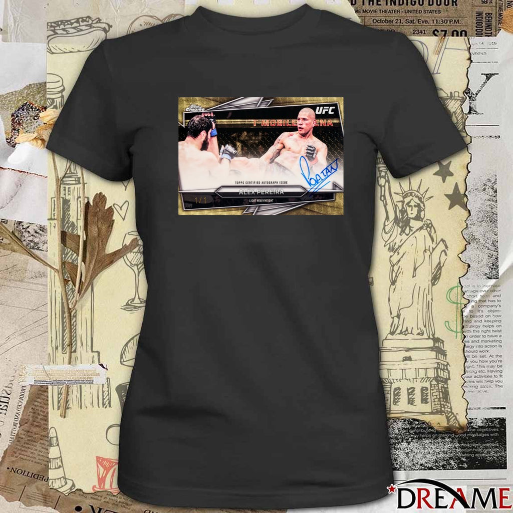 2026 Topps UFC Certified Autograph Issue Alex Pereira Light Heavyweight Signature t-shirt