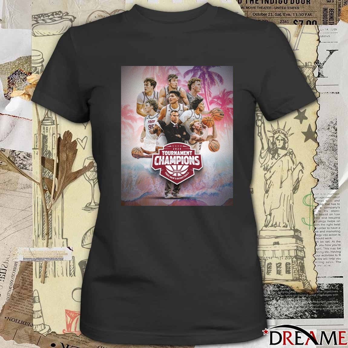 2026 Tournament Champions Troy Trojans Men’s Basketball Poster t-shirt