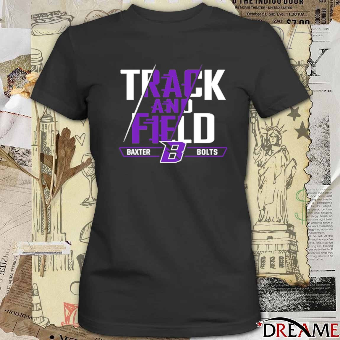 2026 Track And Field Baxter Bolts logo t-shirt