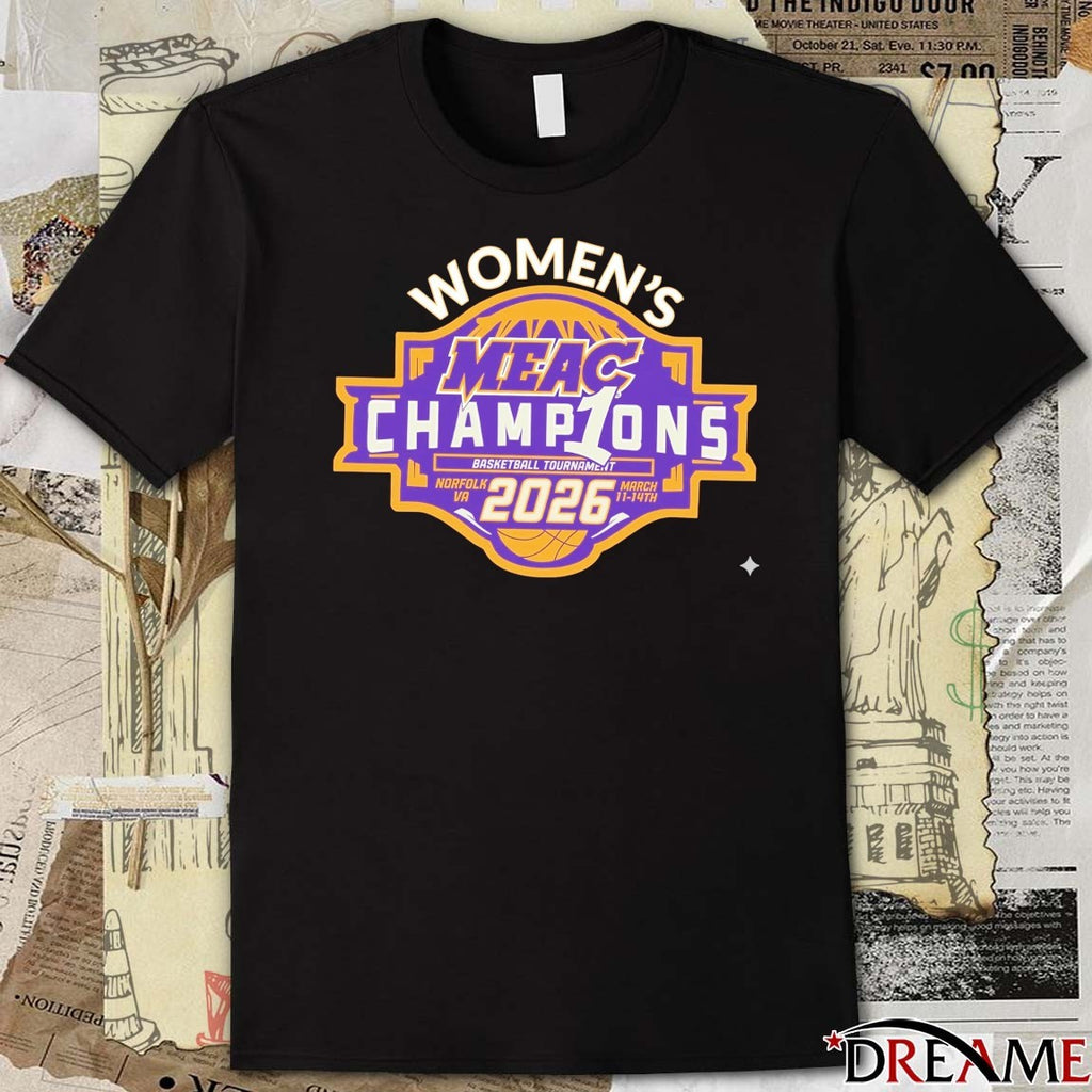 2026 Women’s MEAC Championship Basketball Tournament Logo t-shirt