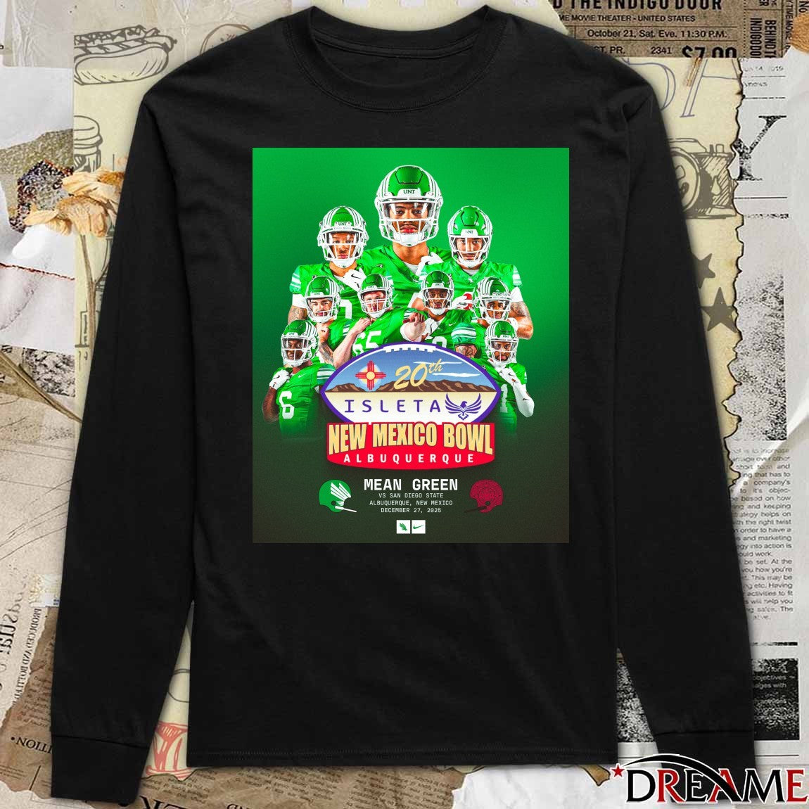 20th Annual Isleta New Mexico Bowl Mean Green Vs San Diego State December 27, 2025 Poster t-shirt