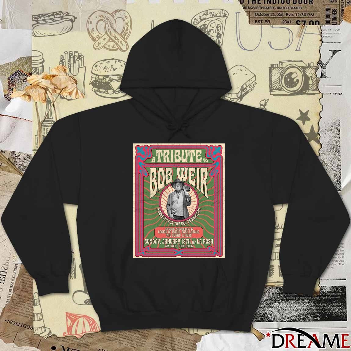 A Tribute to Bob Weir a benefit for the Rex Foundation January 18th 2026 At La Rosa Poster t-shirt