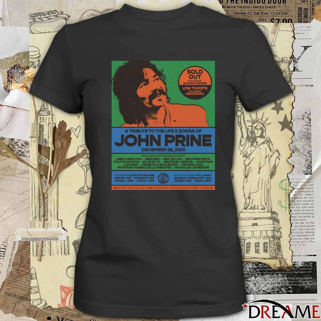 A Tribute to the Life and Songs of John Prine December 28 2025 Poster t-shirt