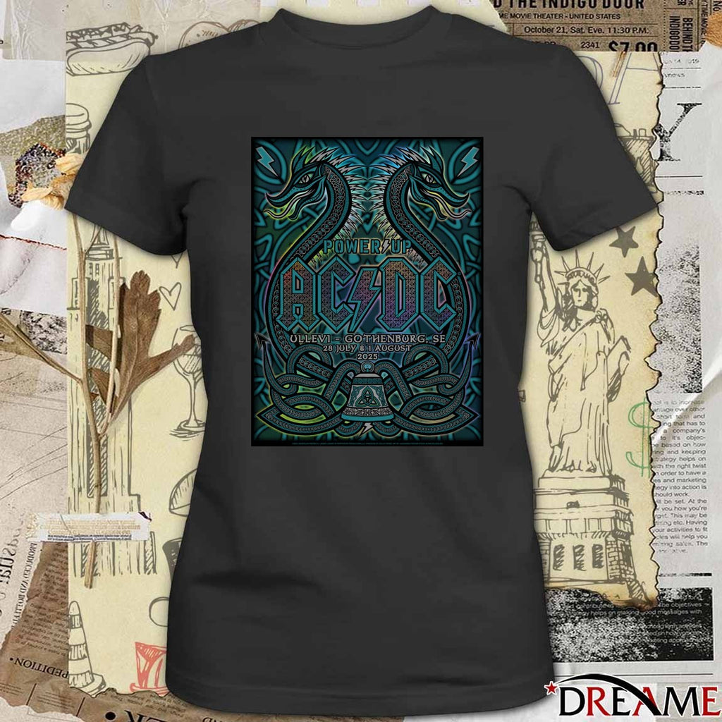 AC DC Power Up Ullevi Gothenburg SE 28 July – 1 August 2025 Poster t-shirt
