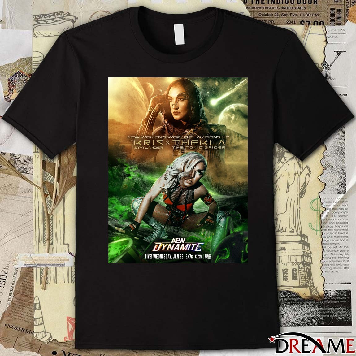 AEW Dynamite AEW Women’s World Championship Kris x Thekla January 28 2026 Poster t-shirt