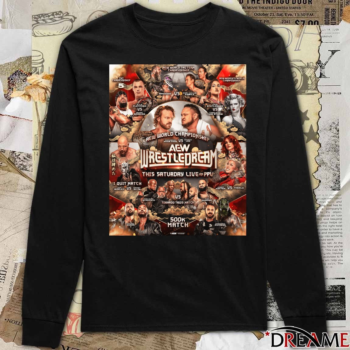 AEW World Championship AEW Wrestledream This Saturday 2025 500k Match Poster t-shirt