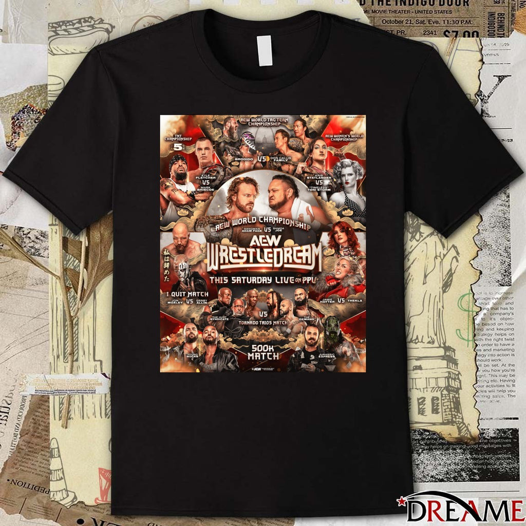 AEW World Championship AEW Wrestledream This Saturday 2025 500k Match Poster t-shirt