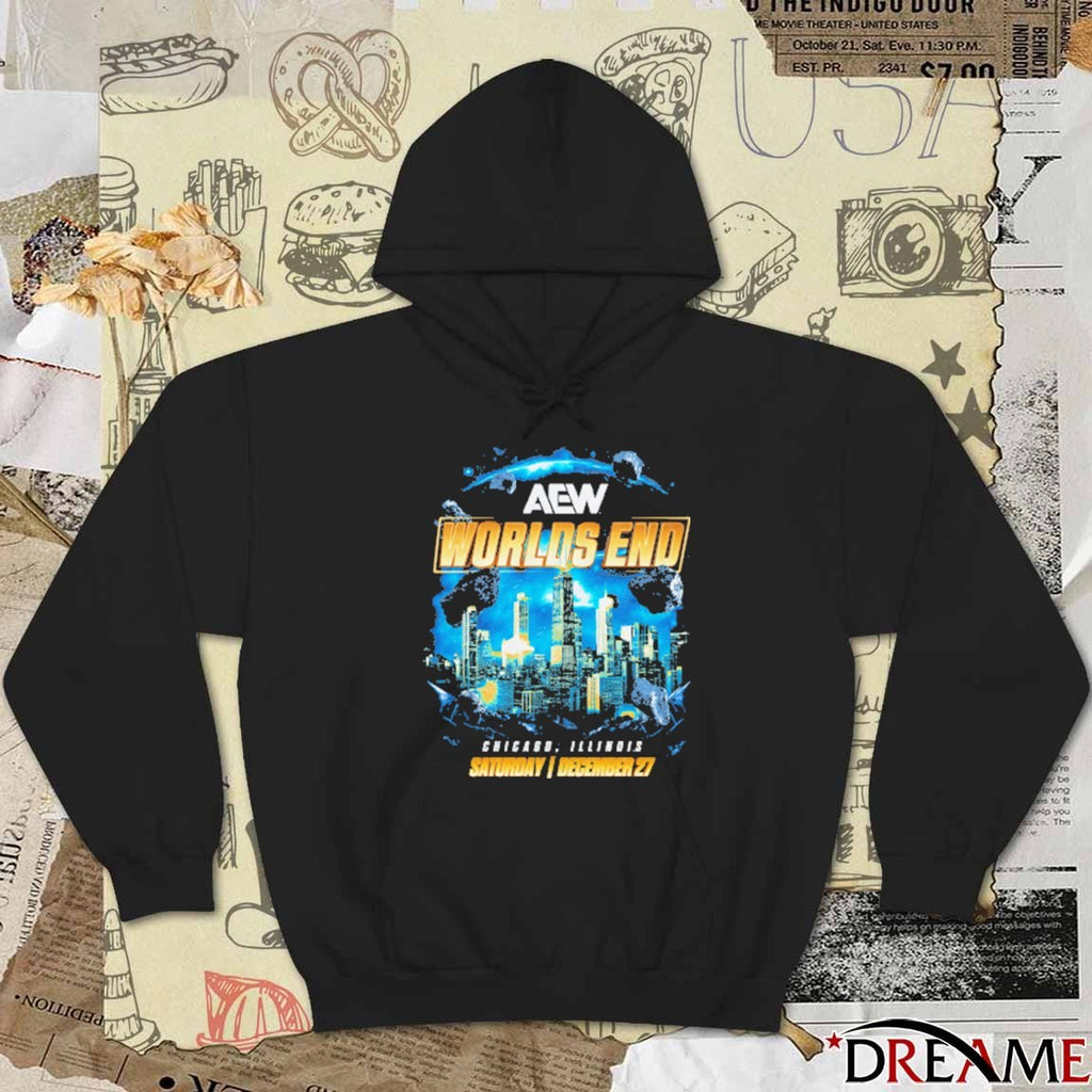 AEW Worlds End Chicago Illinois Saturday December 27 2025 Event t-shirt