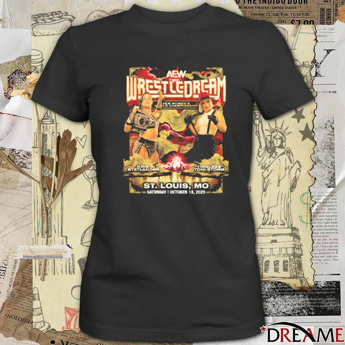AEW WrestleDream 2025 Matchup Kris Statlander vs Toni Storm St Louis MO Fanart t-shirt