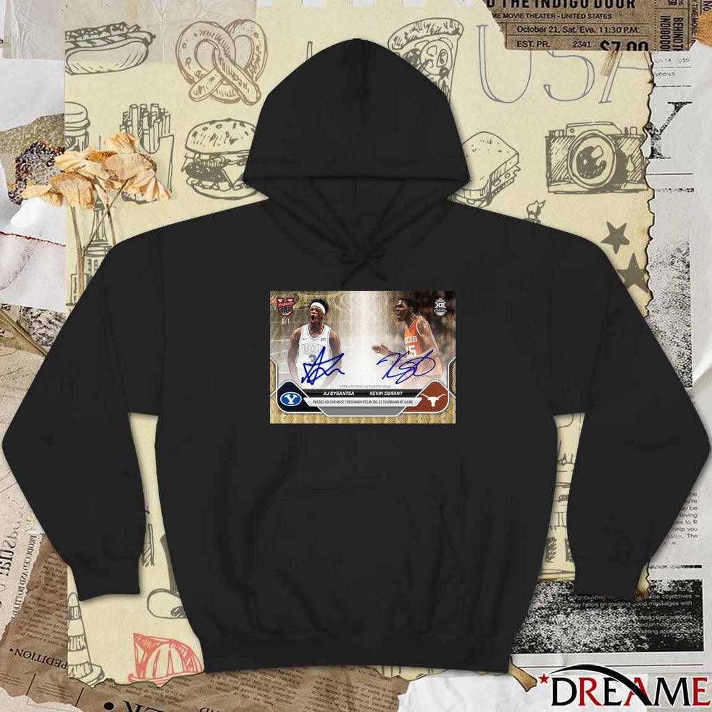 AJ Dybantsa & Kevin Durant Passes KD For Most Freshman Pts In Big 12 Tournament Game Signatures Poster t-shirt