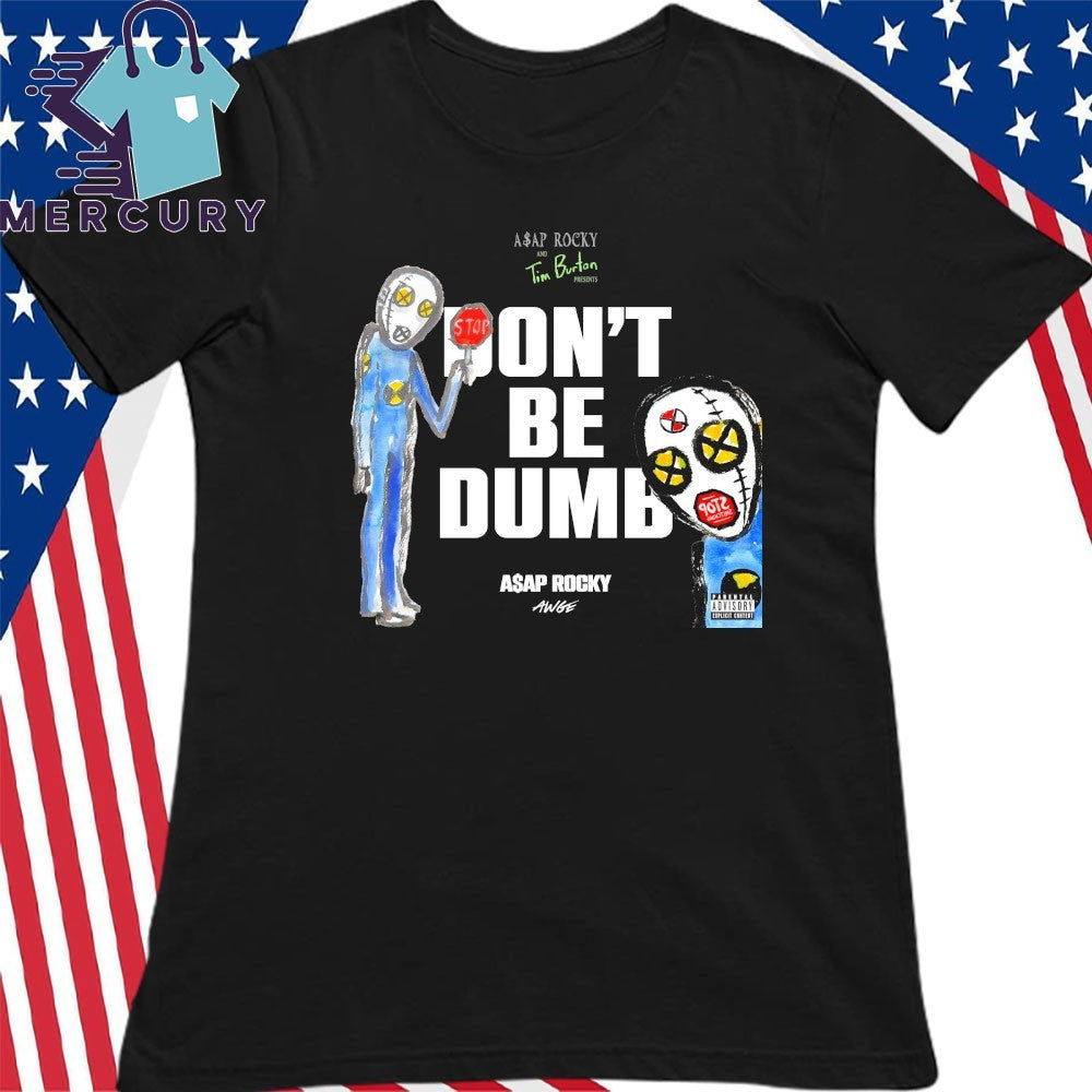 ASAP Rocky AWGE x Tim Burton National Nothing Day Stop Snitching Album Don’t Be Dumb Shirt